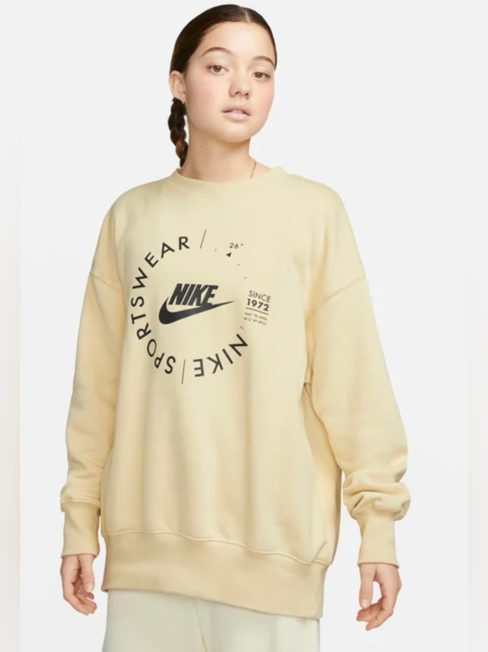 Women's Sportswear Oversized Crewneck Sweatshirt - Size L